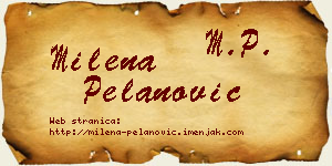 Milena Pelanović vizit kartica
